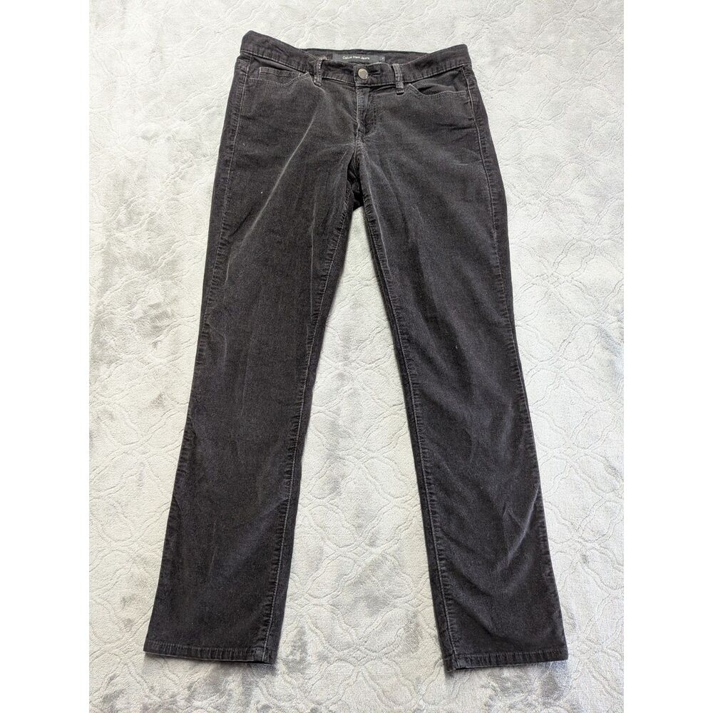 Calvin Klein Jeans Womens Size 4 Black Corduroy Straight Leg Pants